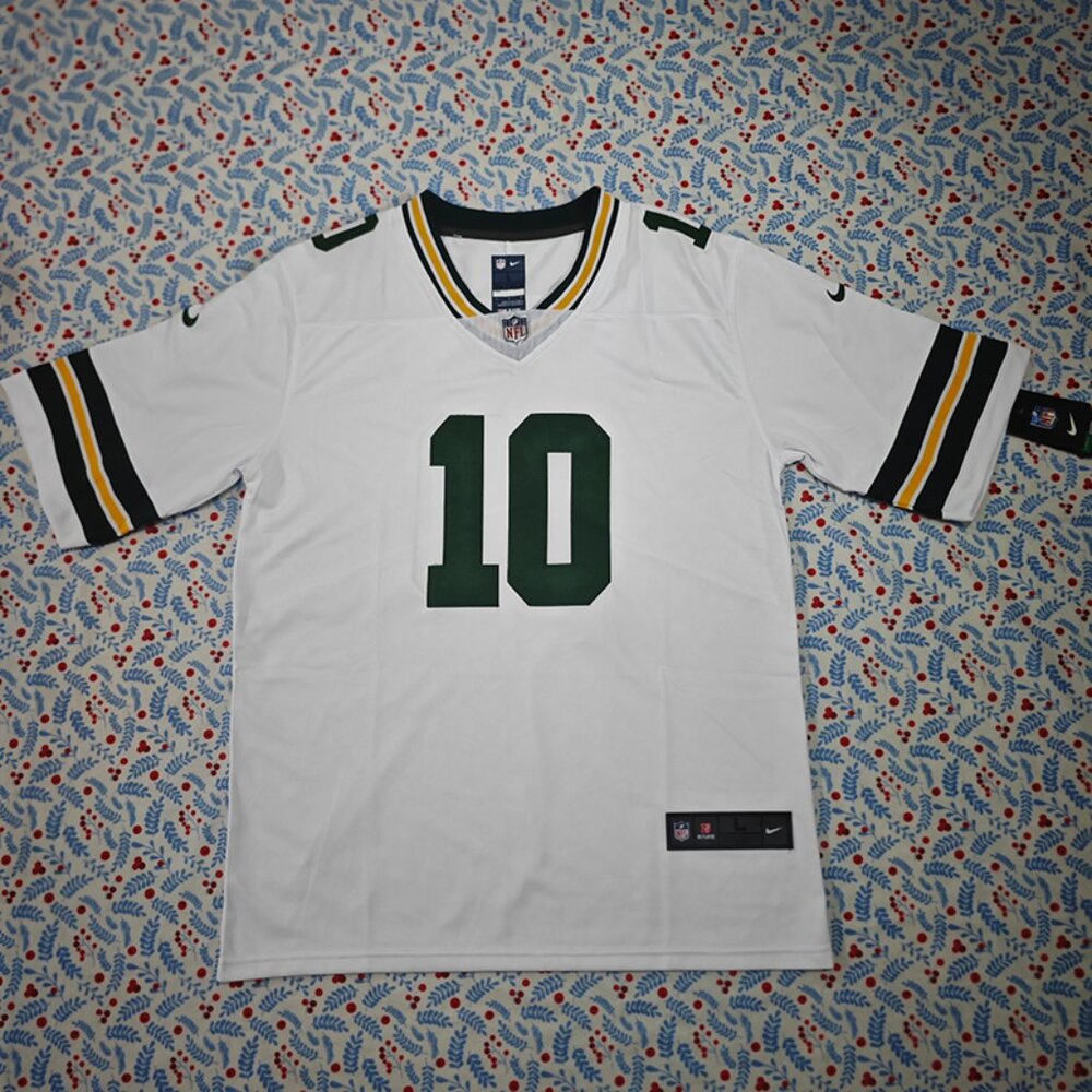 Green Bay Packers Jordan Love game White Jersey No. 10
